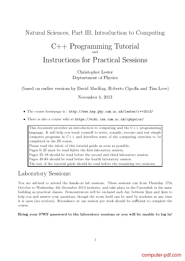 c language tutorial pdf download